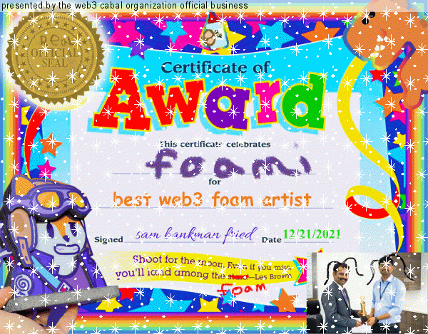 foami official award from web3 and crypto twitter
